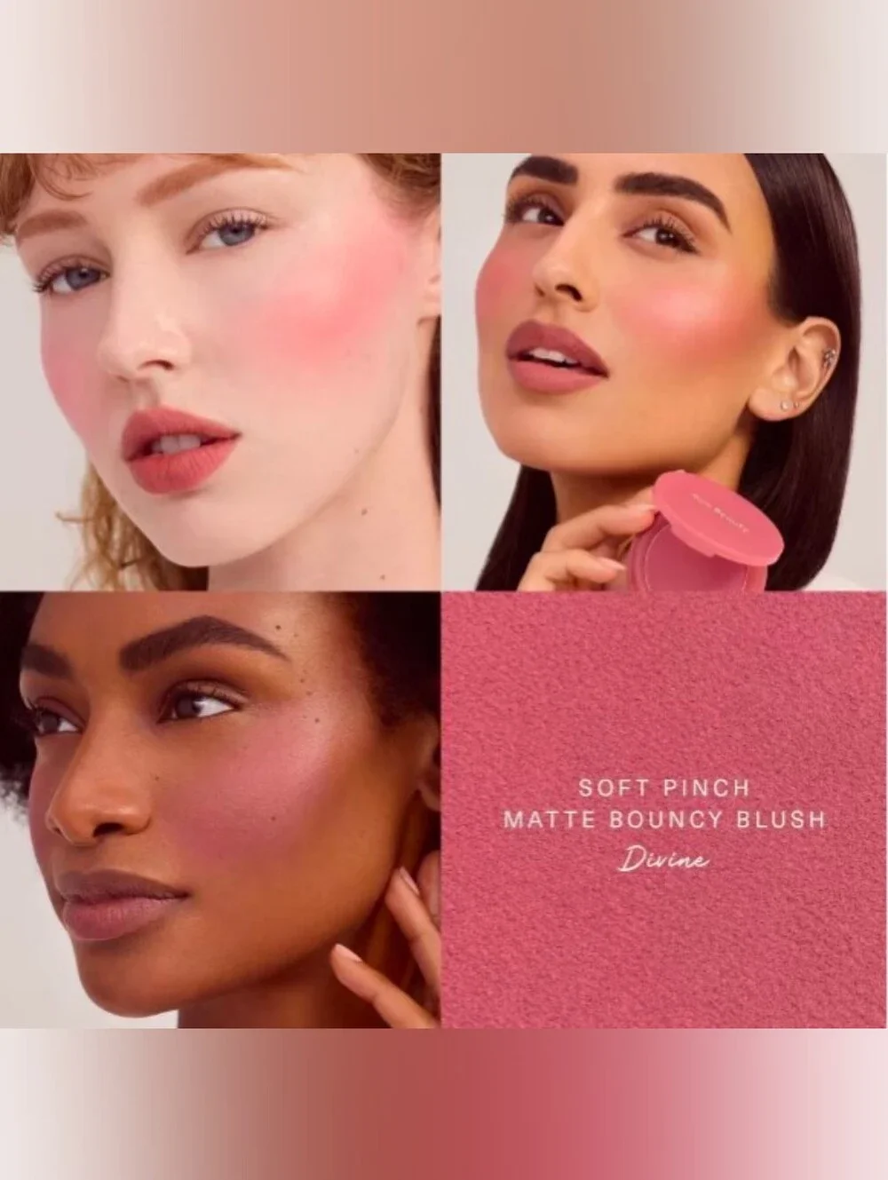 Rare Beauty Soft Pinch Matte Bouncy Blush-Color:Divine -New In Box